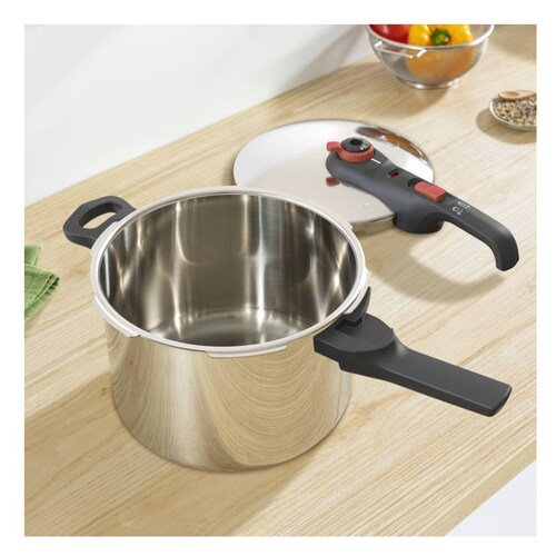 Olla de Presión 8 L Acero Inoxidable P2584403 Tefal T fal