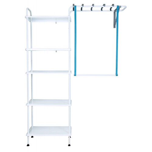 Closet Armable Konekte 5 Repisas Metal Sólido Resistente color Blanco