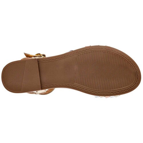 Moramora Sandalia para mujer dorado multicolor, código 101890-1