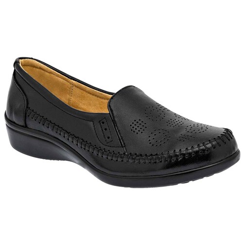 Mora Confort Zapato de horma cómoda para mujer negro, código 102191-1