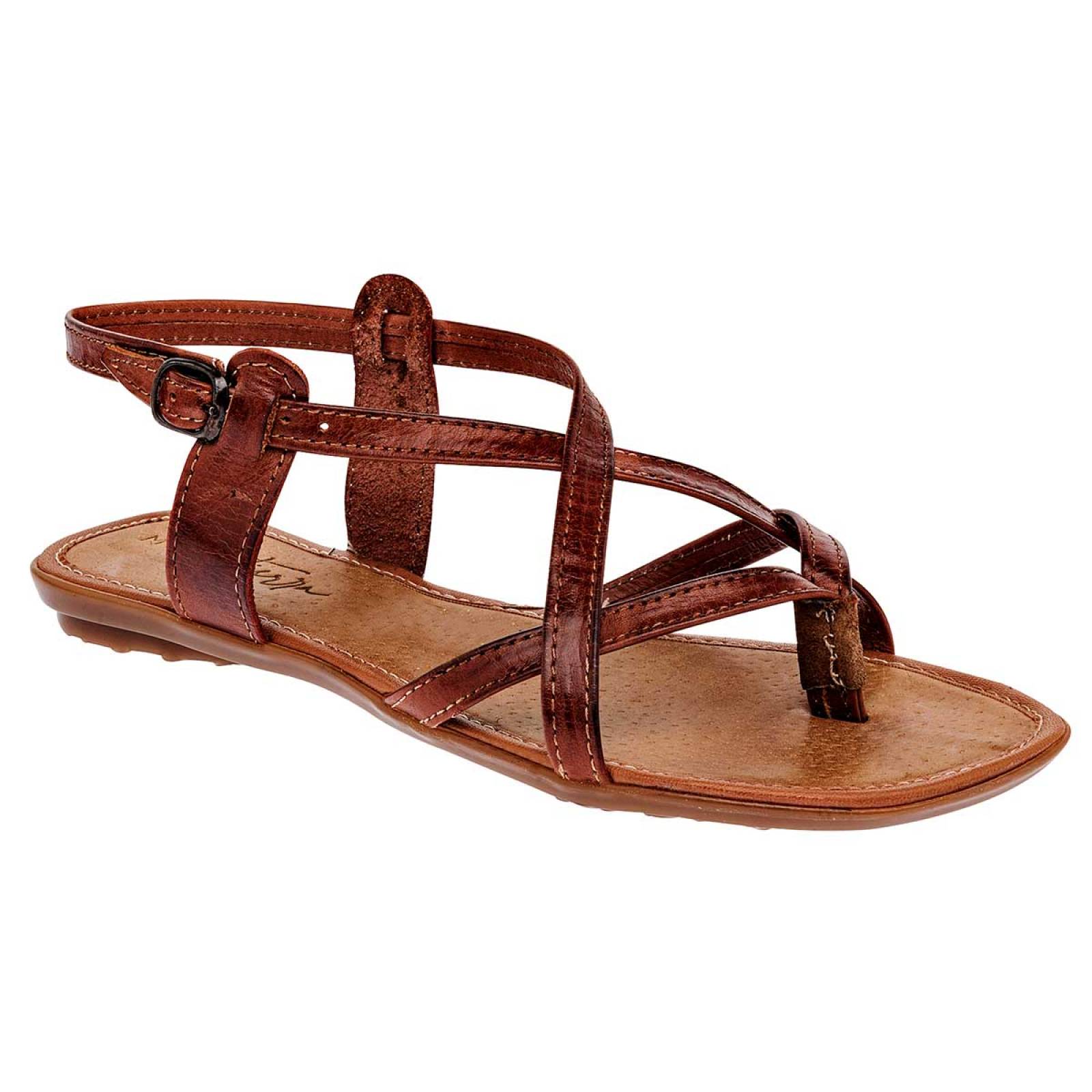 Mora tierra sandalia para mujer camel, código 102230-1 - Sears