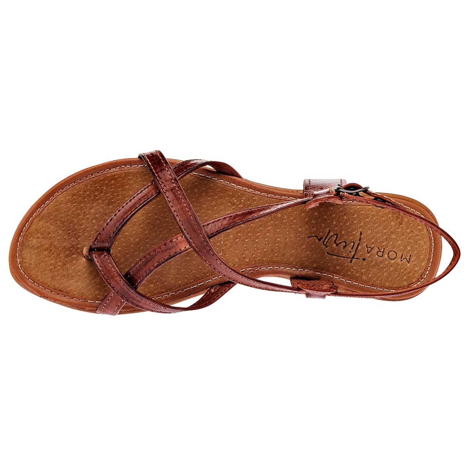 Mora tierra sandalia para mujer camel, código 102230-1 - Sears