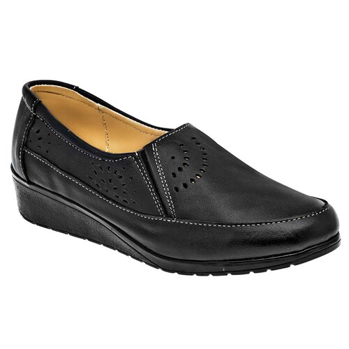 Mora Confort Zapato de horma cómoda para mujer negro, código 102283-1