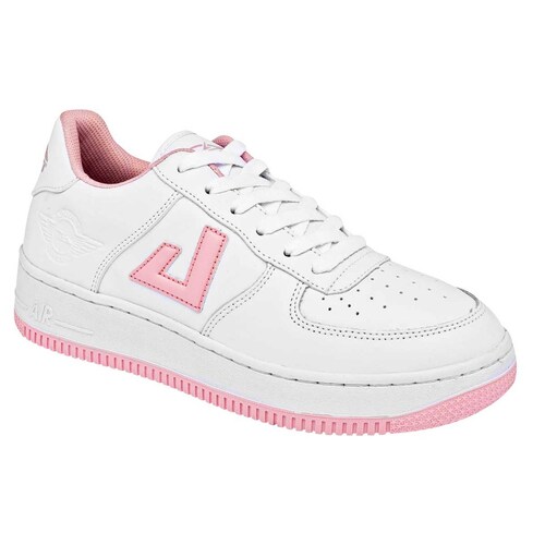 Apoort Tenis urbano para mujer blanco rosa, codigo 104166-1