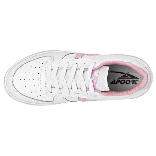 Apoort Tenis urbano para mujer blanco rosa, codigo 104166-1