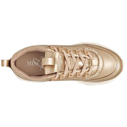 Miss Pink Tenis urbano para mujer dorado, codigo 104707-1