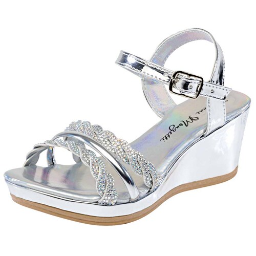 Dianne Monzetti Zapato de graduación para niña plata, codigo 108487-1