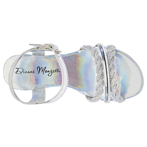 Dianne Monzetti Zapato de graduación para niña plata, codigo 108487-1
