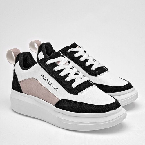 Been Class Tenis urbano para mujer blanco negro maquillaje Codigo 124837E