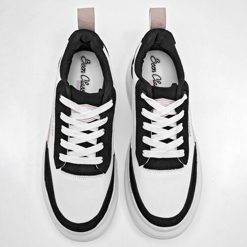 Been Class Tenis urbano para mujer blanco negro maquillaje Codigo 124837E