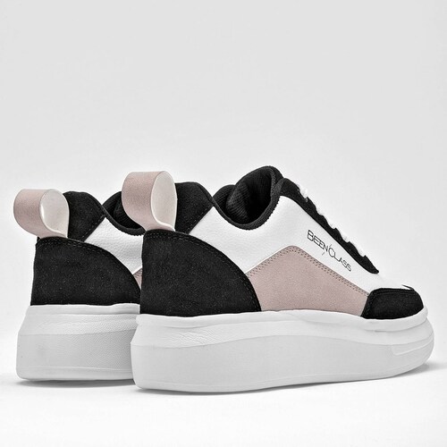 Been Class Tenis urbano para mujer blanco negro maquillaje Codigo 124837E