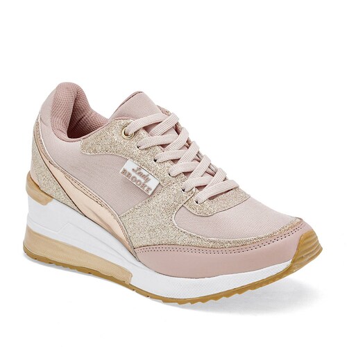Sugo Tenis urbano para mujer maquillaje oro rosa Codigo 126144E