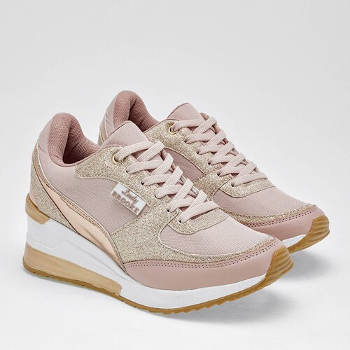 Sugo Tenis urbano para mujer maquillaje oro rosa Codigo 126144E
