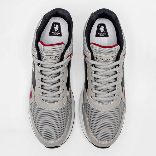 American Polo Tenis urbano para hombre gris azul Codigo 124720F