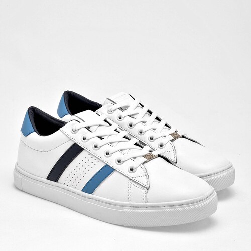 Jhos Dkda Tenis urbano para hombre blanco azul marino Codigo 125264F