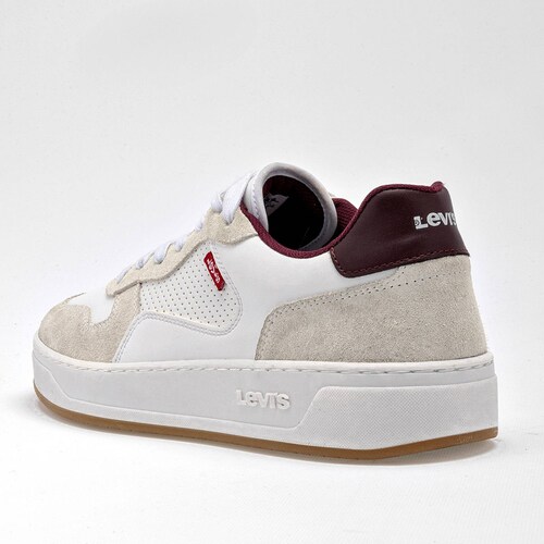 Levis Tenis urbano para hombre blanco beige vino Codigo 126088F