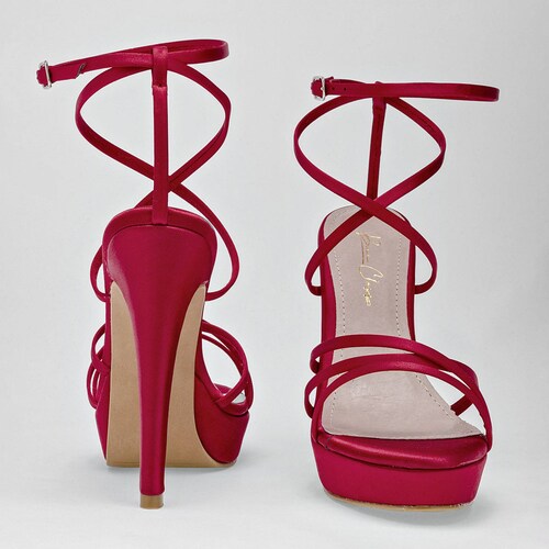 Been Class Zapatilla para mujer rojo satin Codigo 124812E