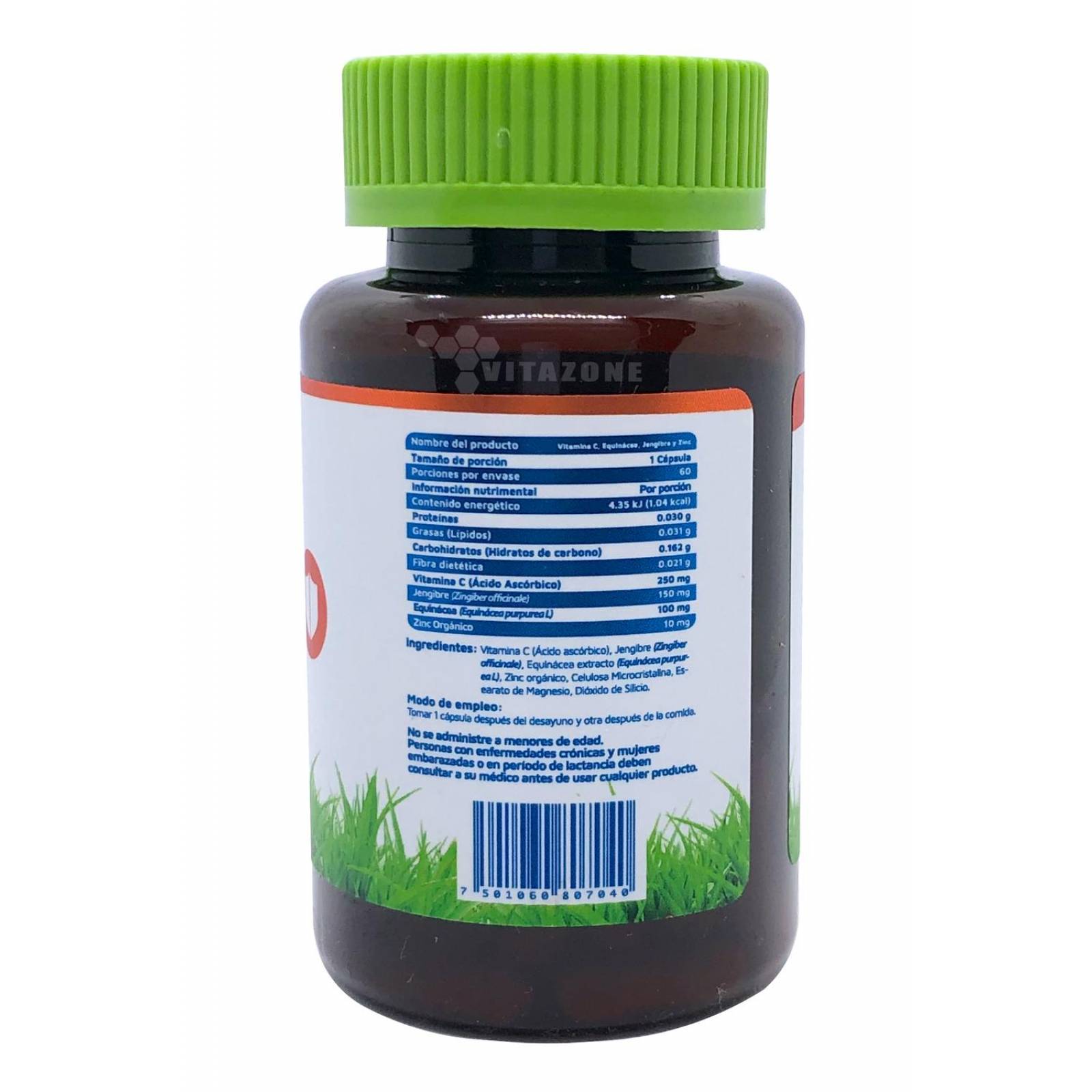 Vitamina C Equinacea Jengibre Y Zinc 60 Capsulas Vidanat Sears