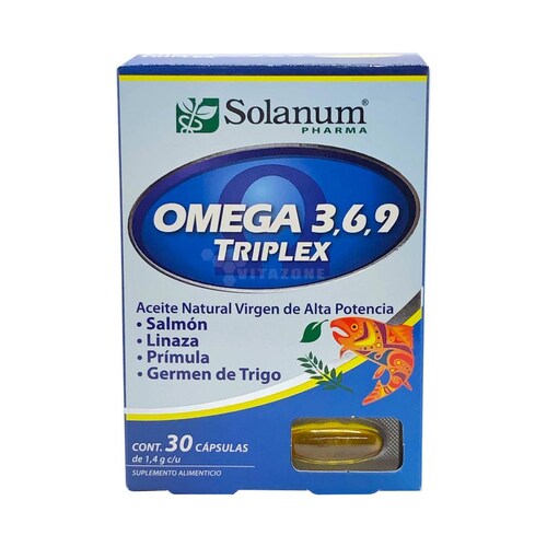 Omega 3, 6 y 9 Triplex 30 cápsulas Solanum 
