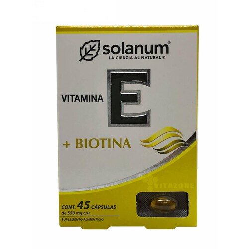 Vitamina E y Biotina 45 cápsulas Solanum 