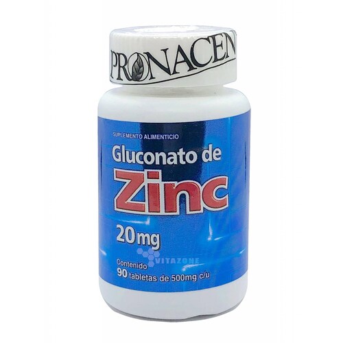 Gluconato de Zinc 20 mg 90 tabletas Pronacen 