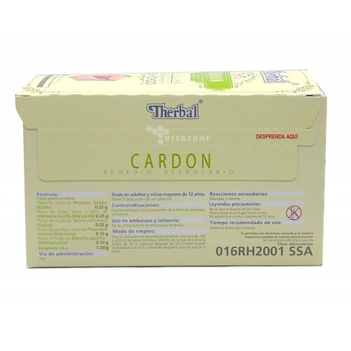 Té Cardon 25 sobres Therbal Boldo Salvia Manzanilla 