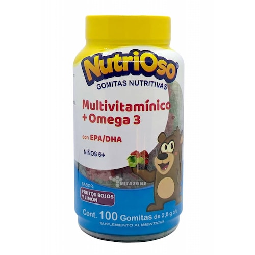 Multivitaminico y Omega 3 EPA y DHA 100 gomitas Nutrioso 