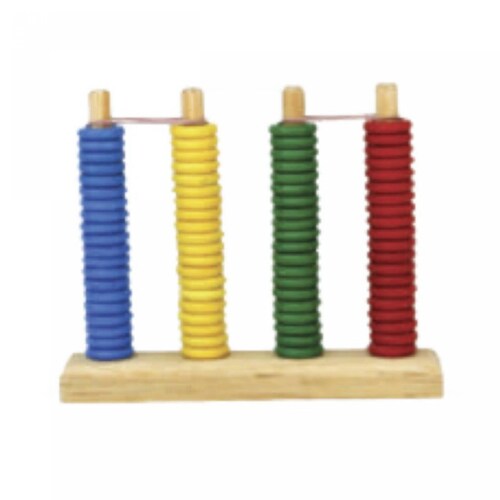 Ãbaco Vertical de 4 postes juguete didÃ¡citco de la linea ConstrucciÃ³n