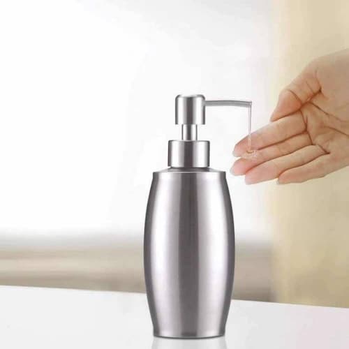 Dispensador Despachador Jabon Liquido Acero Inoxidable Color Gris