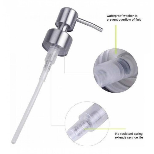 Dispensador Despachador Jabon Liquido Acero Inoxidable Color Gris