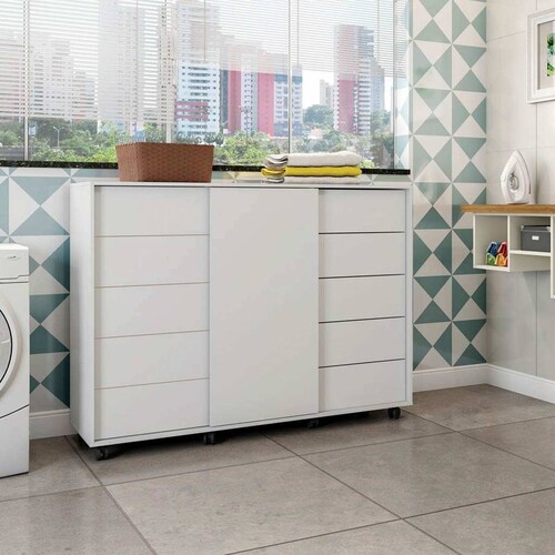 Cómoda Cajonera Ropero Bertolini Mary Bca p TV hasta 65 Pulg 