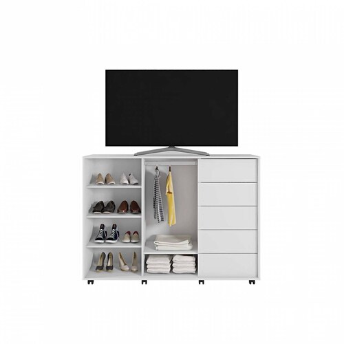 Cómoda Cajonera Ropero Bertolini Mary Bca p TV hasta 65 Pulg 