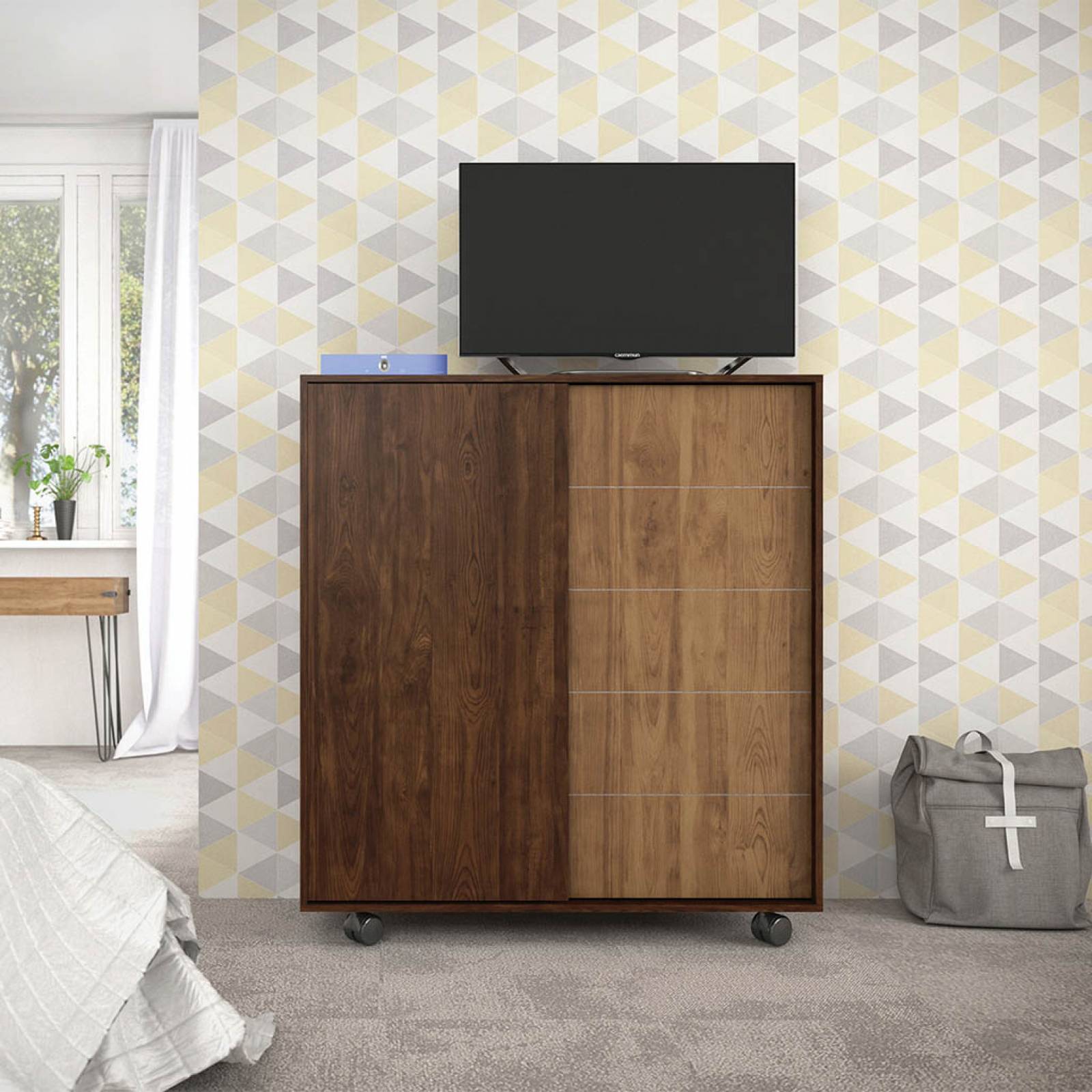 Cama 730t matrimonial gris oxford - kessa - Sears