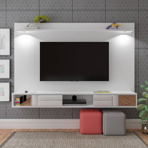 Panel Bertolini Platinum Blanco Para Pantalla Hasta 60 Pulgadas