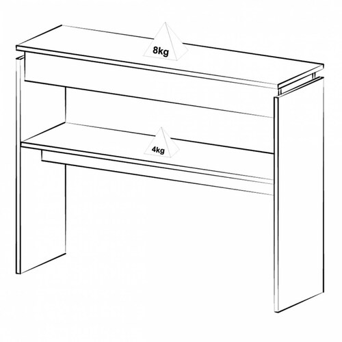Aparador Credenza Buferera Mesa Consola Bertolini CRETA BLANCO