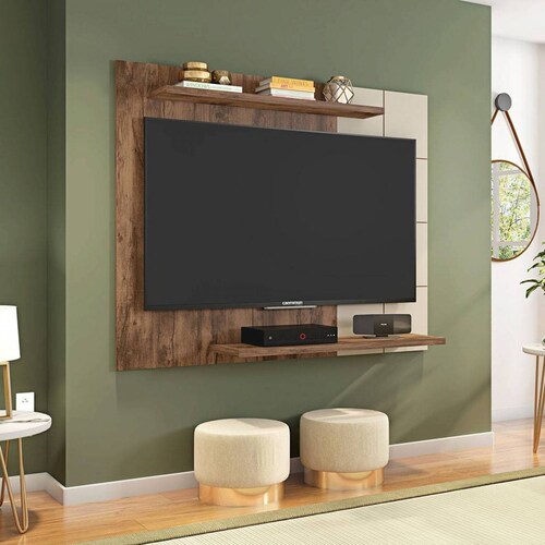 PANEL BERTOLINI CROSSP JATOBA OFF WHITE PANTALLA HASTA 58 Pulg 