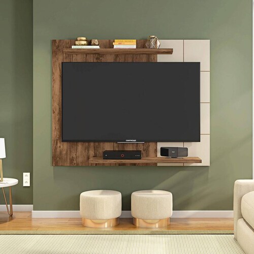 PANEL BERTOLINI CROSSP JATOBA OFF WHITE PANTALLA HASTA 58 Pulg 