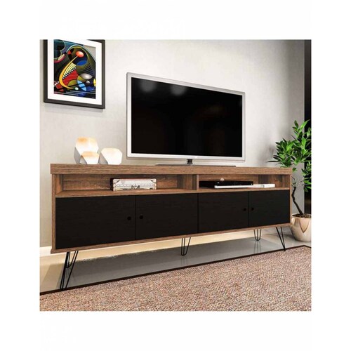 M TV BERTOLINI LIBERTY RUSTICO NEGRO PARA TV HASTA 60 Pulg 