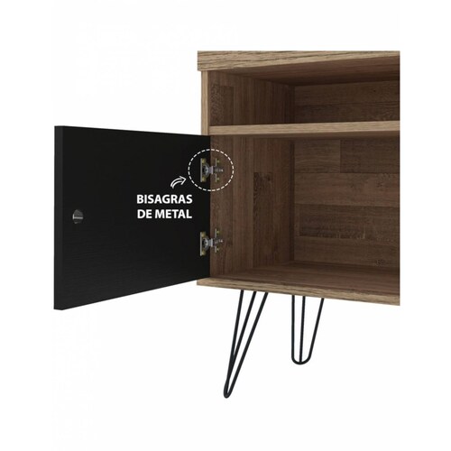 M TV BERTOLINI LIBERTY RUSTICO NEGRO PARA TV HASTA 60 Pulg 