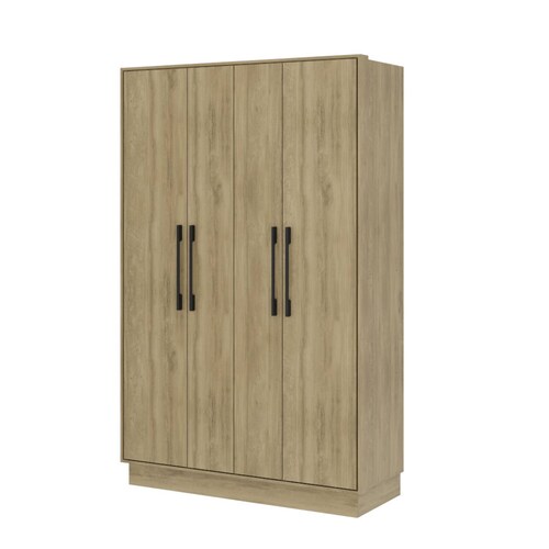 ROPERO CLOSET BERTOLINI 1136 4 PUERTAS NOCE