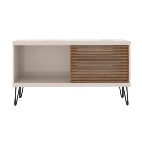 Mesa de TV Bertolini FRIZZ FILET Blanco con Buriti