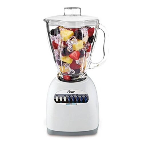 Licuadora 10 Vel Color Blanco Vaso Plástico Marca Oster