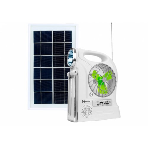 Kit Solar 3.5W, Linterna / Radio / Ventilador Marca Master
