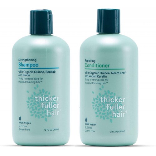 SHAMPOO Y ACONDICIONADOR THICKER FULLER HAIL PARA FORTALECER EL CABELLO