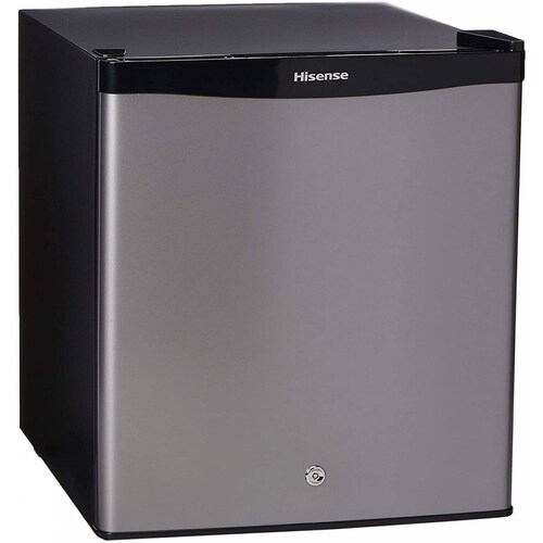 FRIGOBAR 1.6 PIES C/CERRADURA, COLOR SILVER MARCA HISENSE
