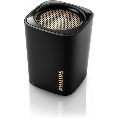 PHILIPS BT100B/37 Altavoz portátil 2 W Negro - Altavoces portátiles (4.44 cm, 2 W, Inalámbrico y alámbrico, A2DP,AVRCP,HFP, 10 m, Negro)