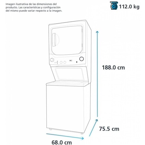CENTRO DE LAVADO 20 KG ELECTRICO COLOR BLANCO MARCA MABE
