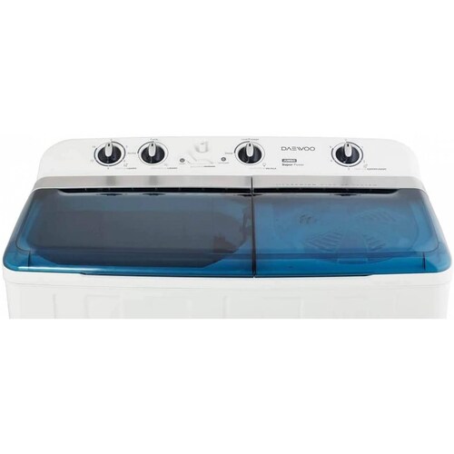 Lavadora 18 kg doble tina color blanco/silver marca Daewoo / Winia