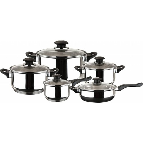 Bateria de cocina 10 piezas family acero inox magefesa