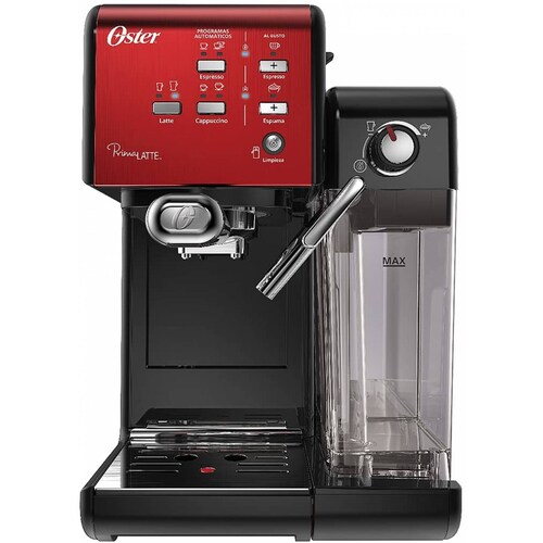 CAFETERA 19 BARES AUTOMATICA PRIMA LATTE ROJO/NEGRO OSTER